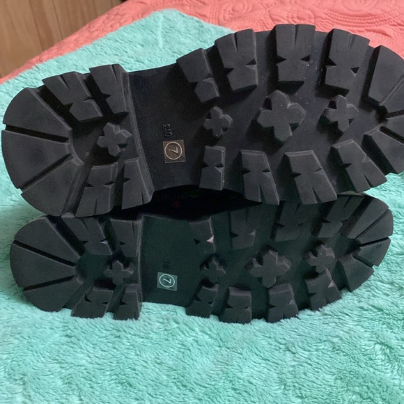 Betsey Johnson Floral Combat Boots - Picture 3 of 4